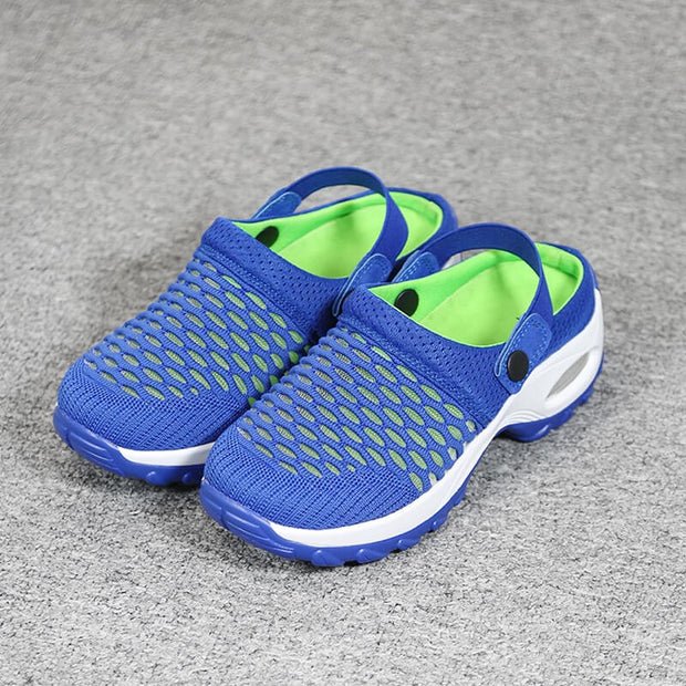 breathable comfortable air cushion elastic flat slip-on shoes