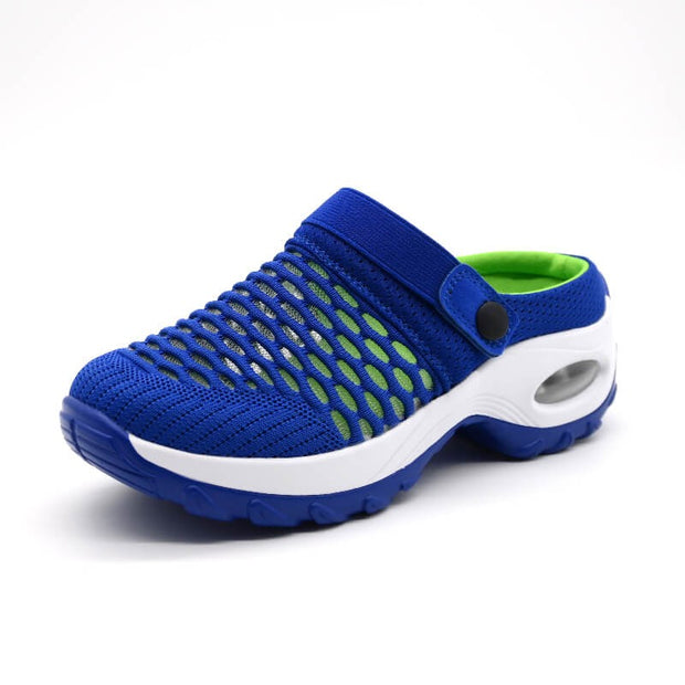 breathable comfortable air cushion elastic flat slip-on shoes