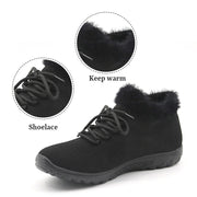 winter thermal plush non-slip flat comfortable mid-high shoes