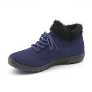 winter thermal plush non-slip flat comfortable mid-high shoes