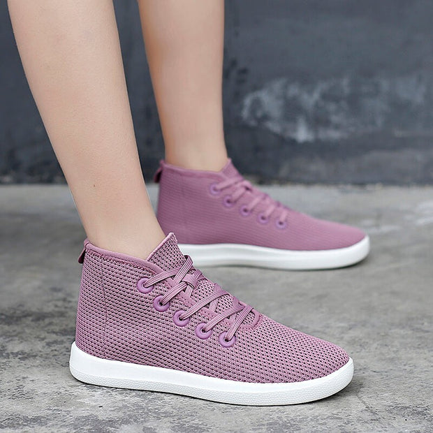 women's casual fashion flat breathable comfortable high top shoes CL