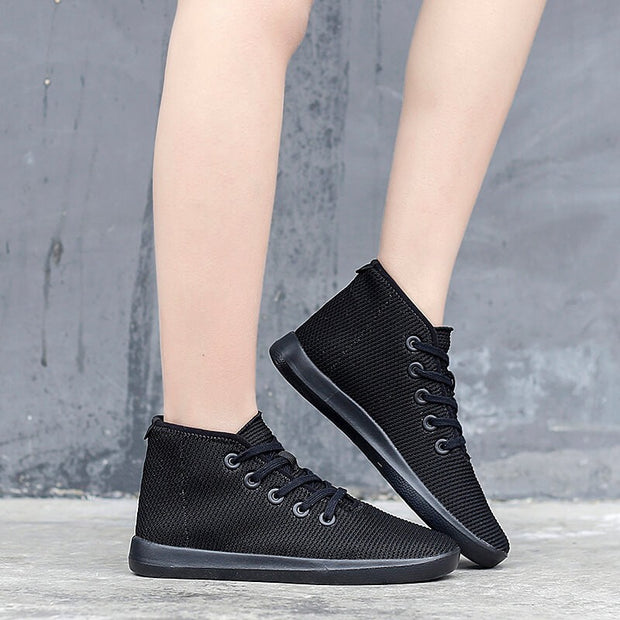 women's casual fashion flat breathable comfortable high top shoes