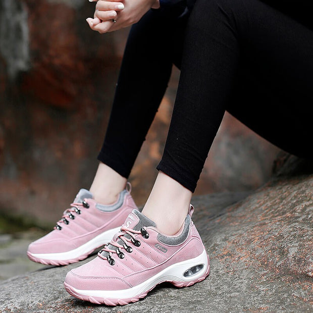 Women's winter warm comfortable air cushion elastic outdoor sports sneakers