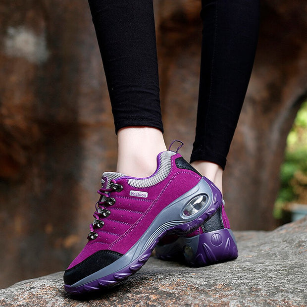 Women's winter warm comfortable air cushion elastic outdoor sports sneakers