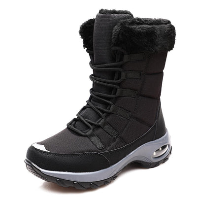 Women's winter warm villi comfortable air cushion elastic snow boots