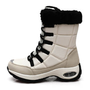 Women's winter warm villi comfortable air cushion elastic snow boots