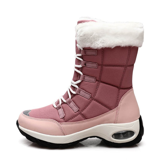 Women's winter warm villi comfortable air cushion elastic snow boots