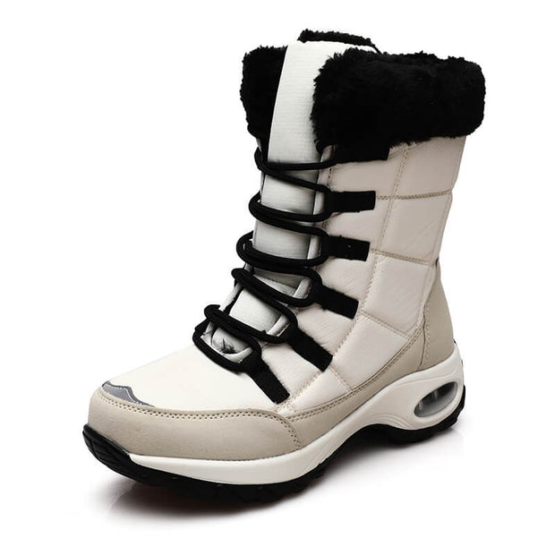 Women's winter warm villi comfortable air cushion elastic snow boots