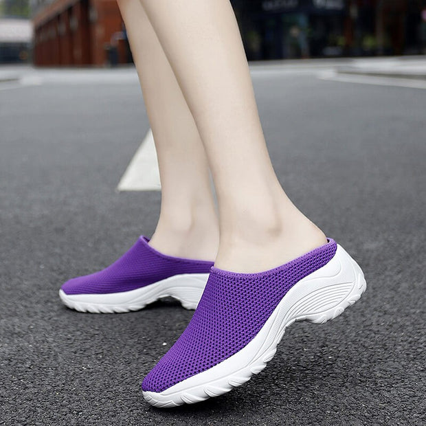 Women's Summer Fashion Simple Breathable Walking Street Slip-on Shoes