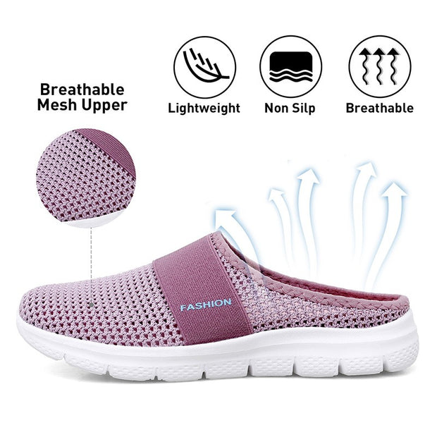 Women's stretchable breathable lightweight walking shoes