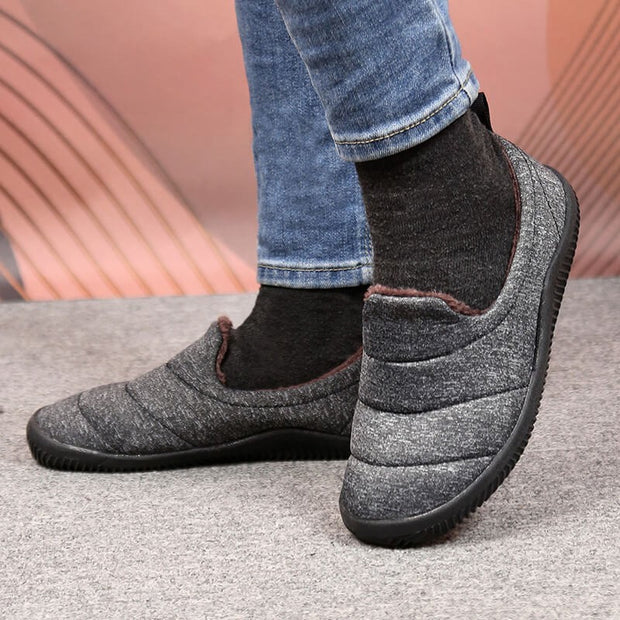 Women's Warm Wide Comfortable Soft Slip On Walking flat shoes